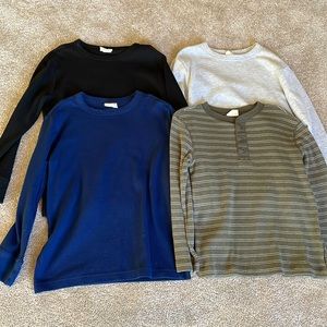 Lot of four crazy 8 longsleeve, waffle shirts, all size medium/7–8